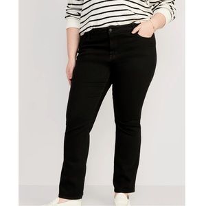 Old Navy Mid-Rise Kicker Boot-Cut Black Jeans Size 18